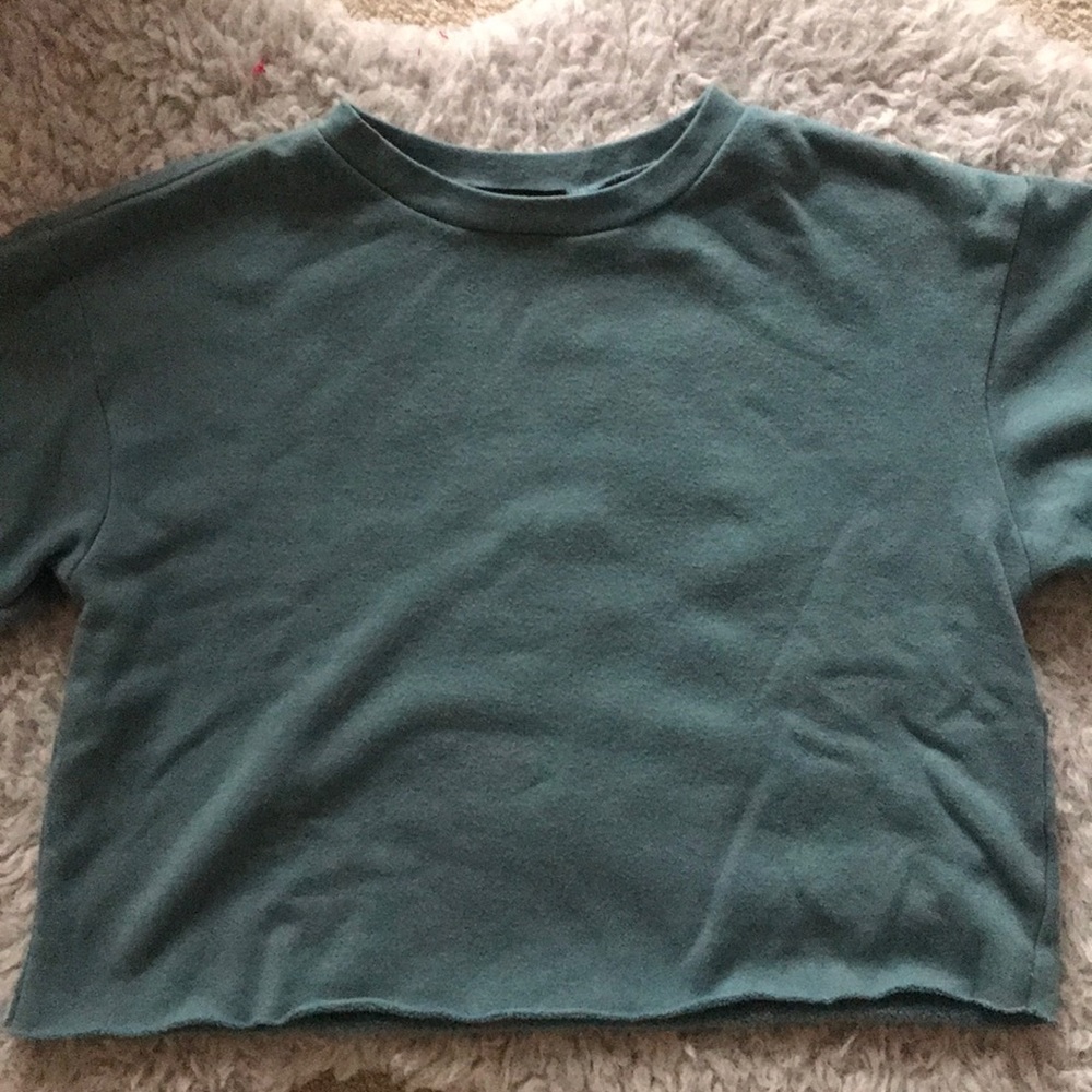Fuzzy short cropped shirt